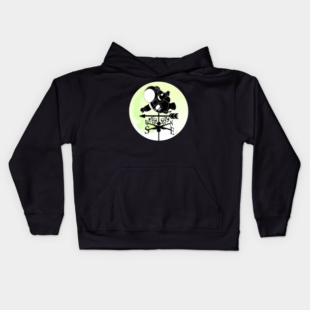 Spaceman Weathervane Kids Hoodie by Nuletto